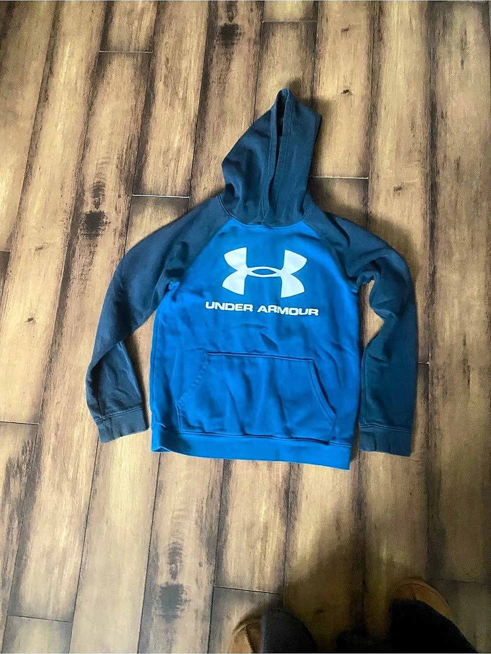 Under Armour ColdGear Loose Hoodie Boys Medium Blue & Black